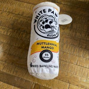 NWT White Paws Muttlenniel Mango Spiked Barkling Water Dog Toy Squeeks
